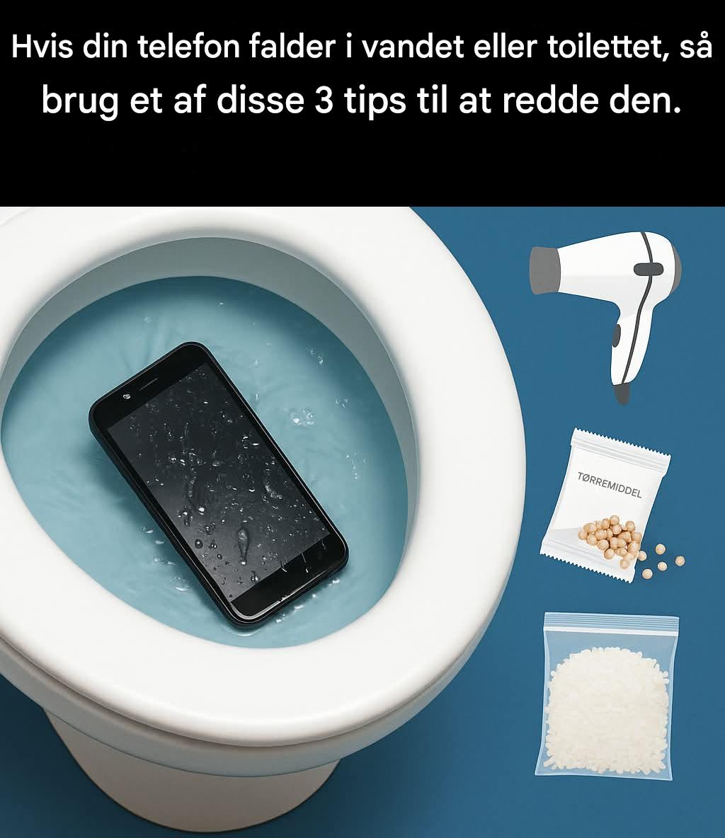 Hvad skal man gøre, når en mobiltelefon falder i vandet?