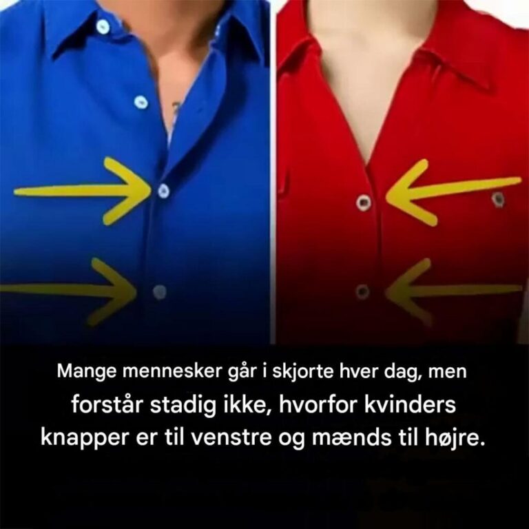 Hvorfor er knapperne på herre- og dameskjorter altid på modsatte sider?