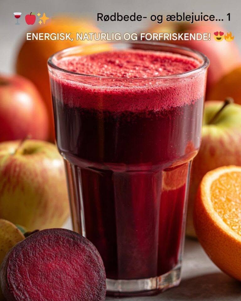 🍯✨ KONDENSERET MÆLKGLASUR… 🍷🍎✨ RØDBED- OG ÆBLEJUICE… ENERGIGIVERENDE, NATURLIG OG FORFRISKENDE! 😍🔥 Intens farve, lækker smag, og det booster din krops værdsættelse 💪💛