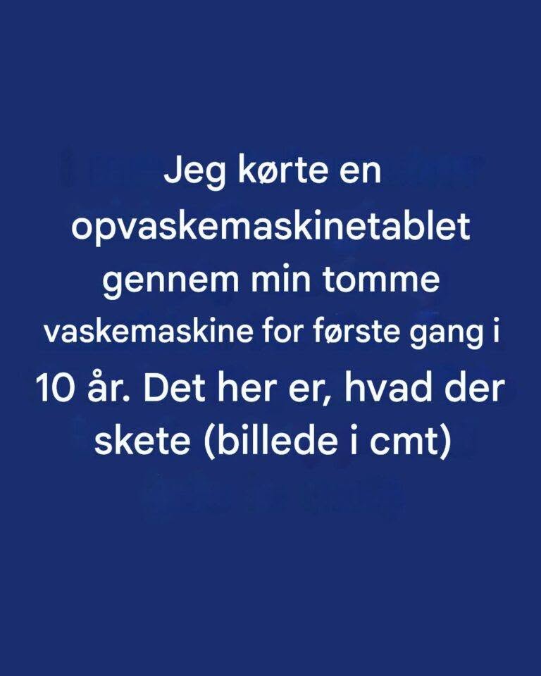 Jeg kørte en opvaskemaskine-tablet gennem min tomme vaskemaskine for første gang på 10 år. Dette er hvad der skete