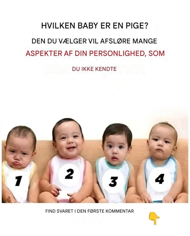 Psykologisk test: Hvilken af disse fire babyer er en lille pige?