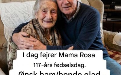 I dag er en helt særlig dag. 🎂❤️ Mama Rosa fejrer sin 117.