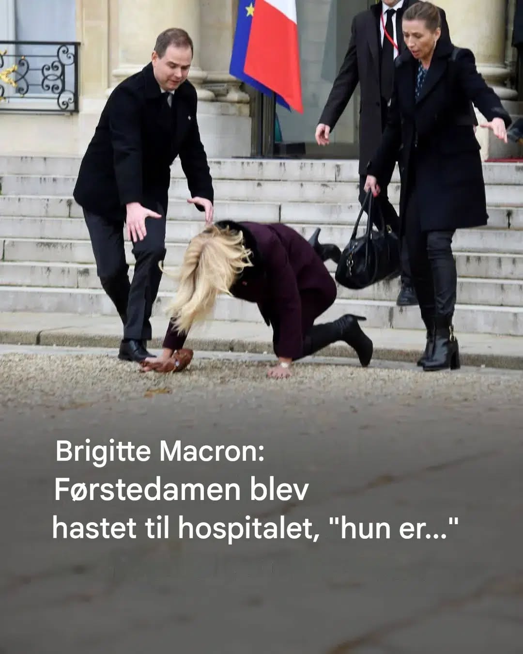 Brigitte Macron er offer for et fald, nyheden er meget bekymrende Se mere