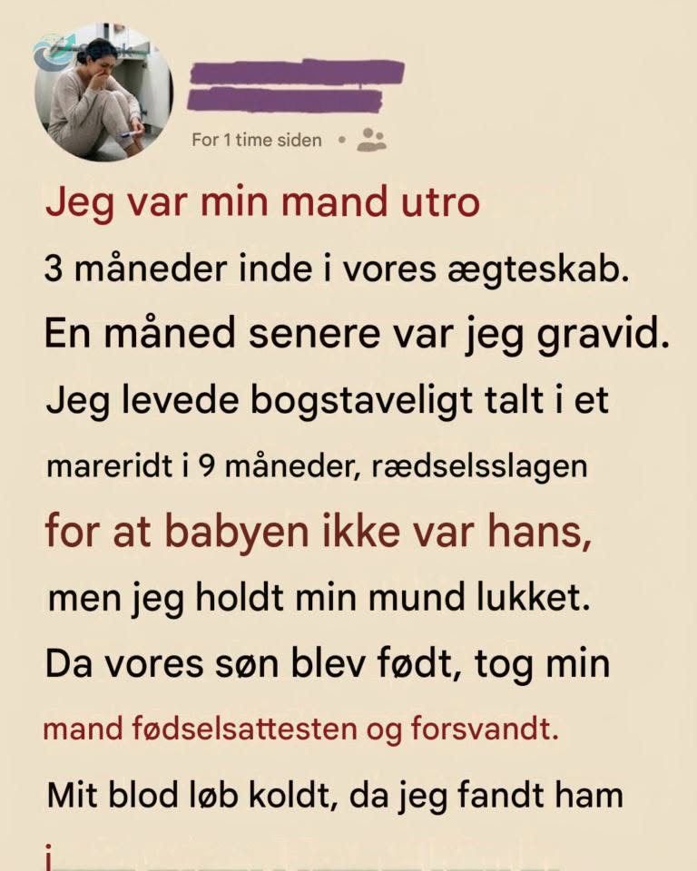 Jeg snyder på min mand … Og da vores baby blev født, forlod hans reaktion mig i tårer