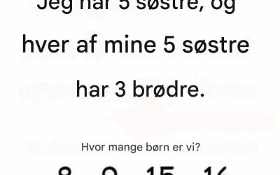 *Logisk gåde: Hvor mange børn er der i denne familie?*