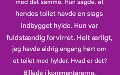 Hvad er det, og hvorfor er der en mærkelig hylde inde i nogle toiletter?