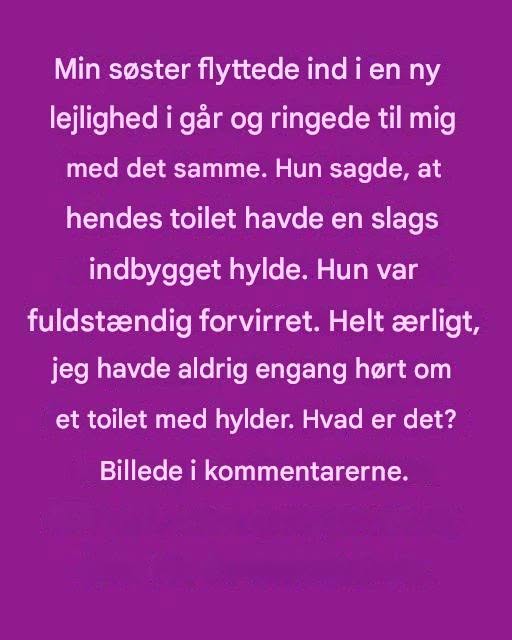 Hvad er det, og hvorfor er der en mærkelig hylde inde i nogle toiletter?