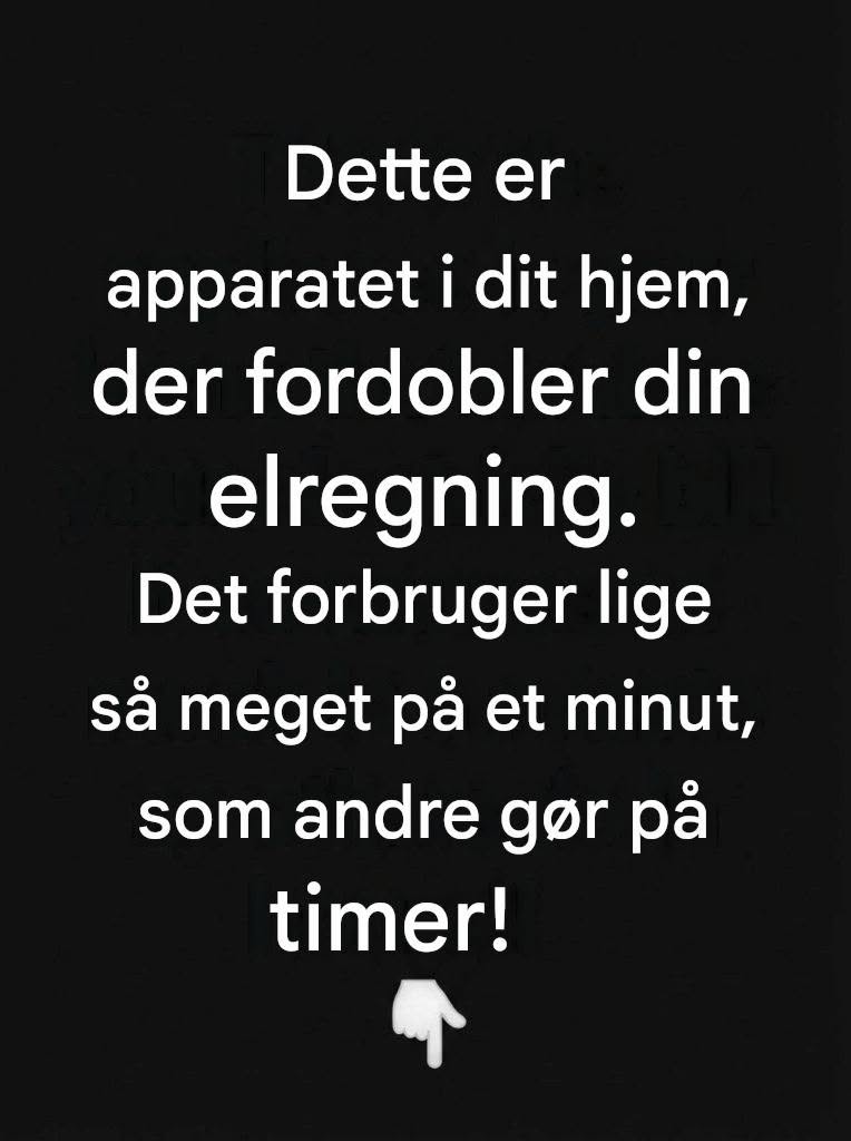 Husholdningsapparatet, der bruger mere energi, end du tror