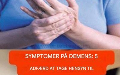 SYMPTOMER PÅ DEMENS: 5 ADFÆRD, DU SKAL VÆRE OPSØGT OM
