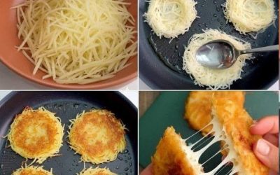 Fyldte kartoffelpandekager: sprøde, gyldne og med en uimodståelig cremet midte