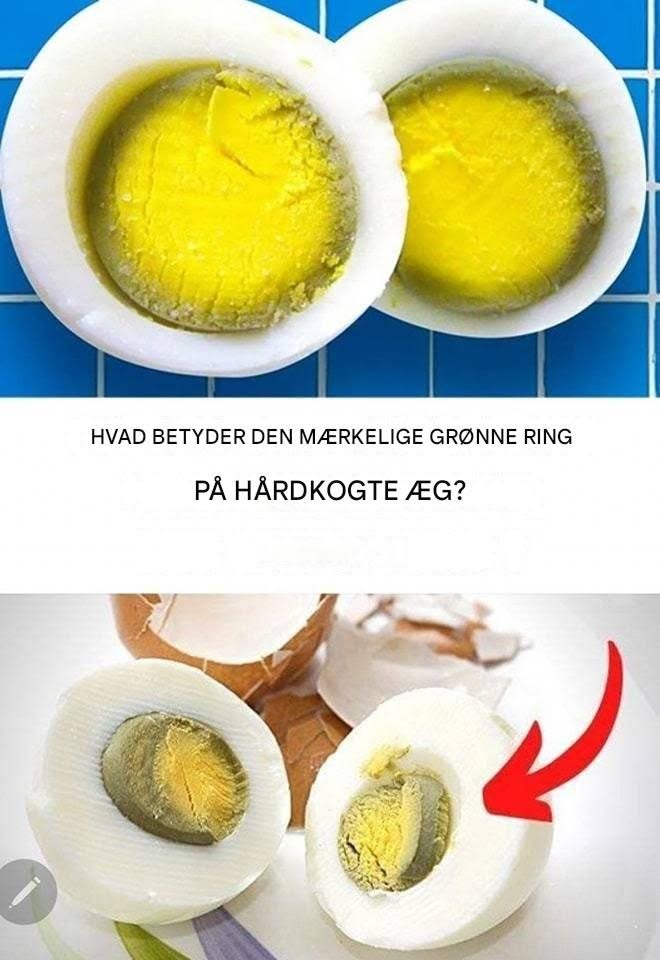Det betyder den mærkelige grønne ring på hårdkogte æg