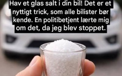 Hæld et glas salt i bilen, her er hvorfor enhver bilist bør prøve det
