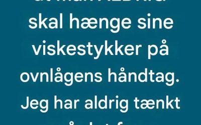 Hvorfor du aldrig bør lægge et viskestykke på ovndøren