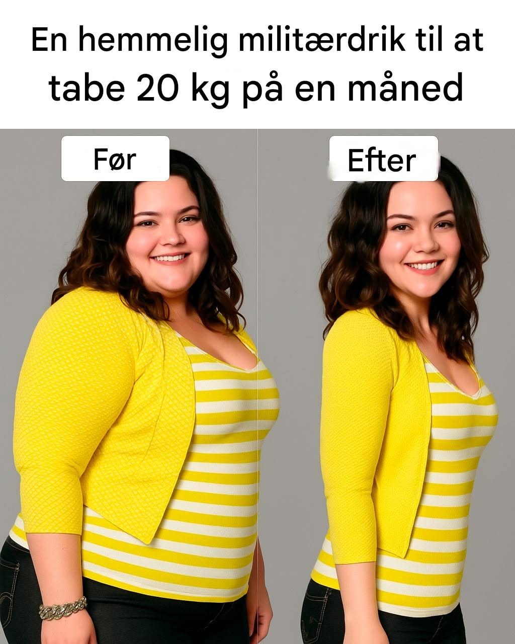 En hemmelig militærdrik til at tabe 20 kg på en måned, som hurtigt smelter mavefedt