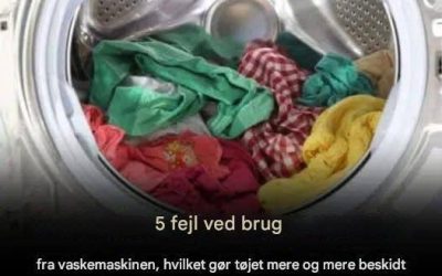 1. Tag ikke tøjet ud til tørre umiddelbart efter vask