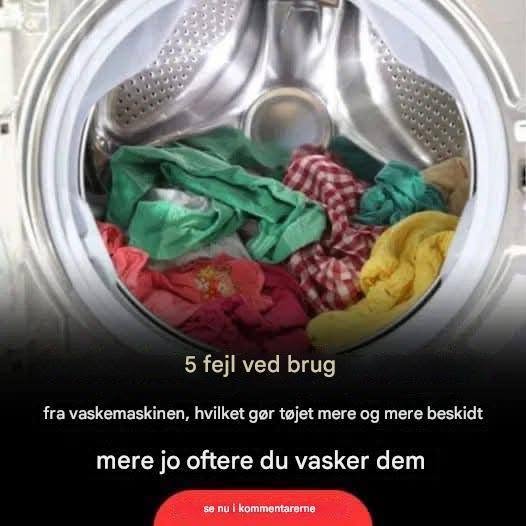 1. Tag ikke tøjet ud til tørre umiddelbart efter vask