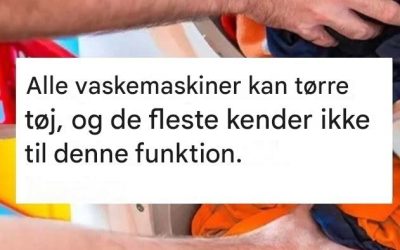 Hver vaskemaskine kan tørre vaskeri, og de fleste mennesker ved ikke om denne funktion