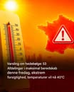 Op til 37 grader: her er de 26 afdelinger, hvor det bliver varmest