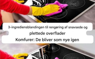 3-komponent blanding til rengøring af snavsede kogeplader: De bliver så gode som nye