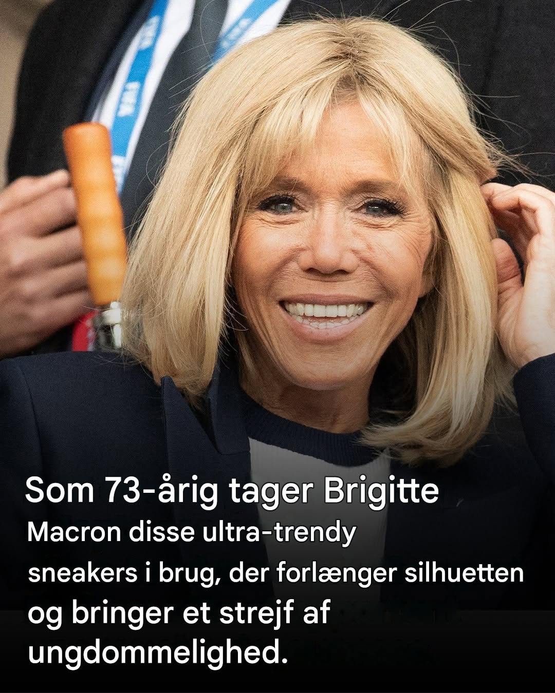 Som 73-årig vælger Brigitte Macron disse ultra-trendy sneakers, der forlænger silhuetten og giver et strejf af ungdom