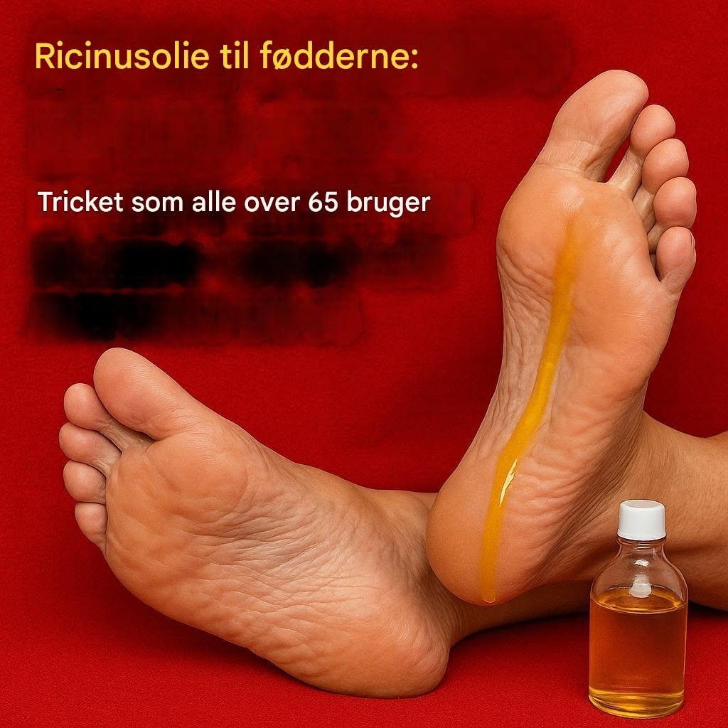 Ricinusolie til fødderne: tricket, som alle over 65 bruger
