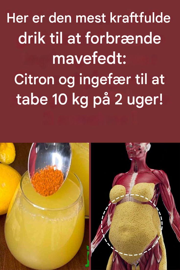 Mest kraftfulde mavefedtforbrændende drik: Citron og ingefær for at tabe 10 kg på 2 uger