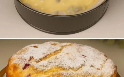 Könnyű házi készítésű bogyós sütemény recept porcukorral feltéttel