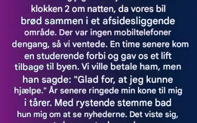 Hvordan en altruistisk studerende gjorde en forskel i et kritisk øjeblik