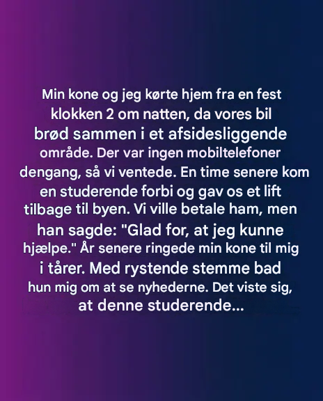 Hvordan en altruistisk studerende gjorde en forskel i et kritisk øjeblik