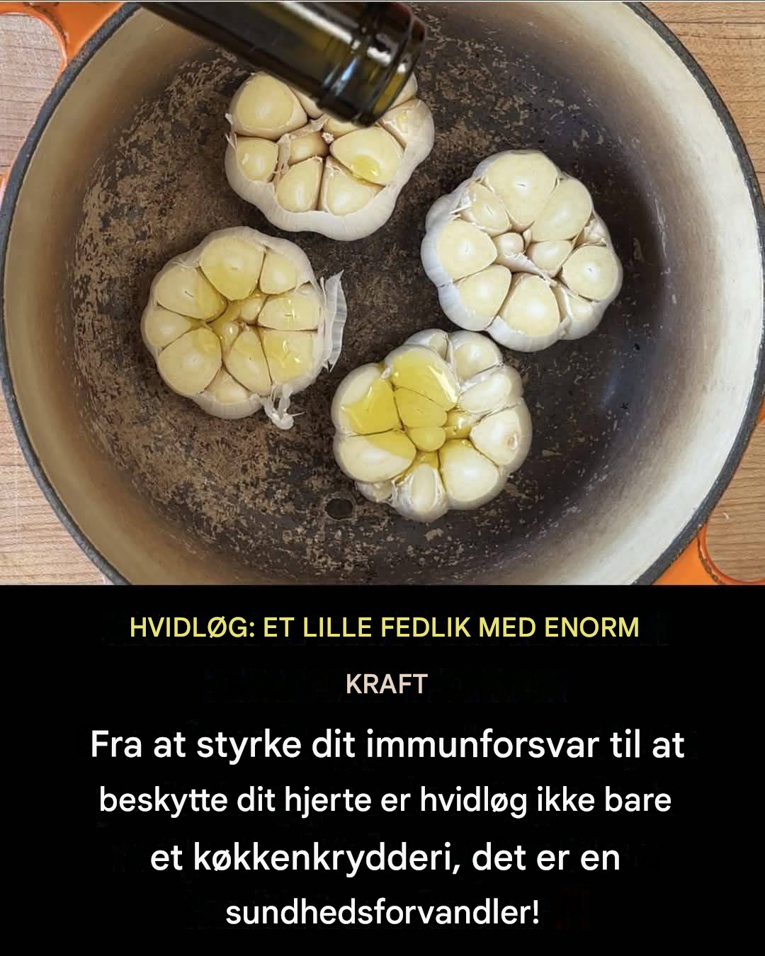 HVIDLØG: ET LILLE FEDLIK MED ENORM KRAFT Fra at styrke dit immunforsvar til at beskytte dit hjerte, er hvidløg ikke bare et køkkenkrydderi, det er en sundhedsforvandler‼️ Her er en oversigt over dets fantastiske fordele. 👇🏼
