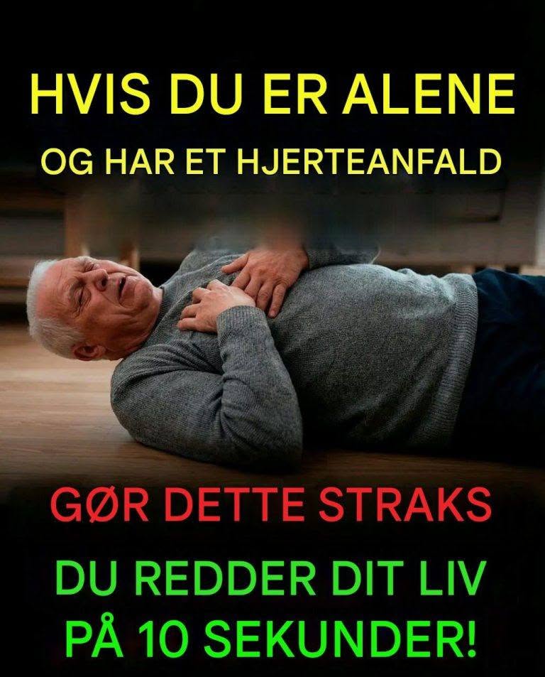 Sådan overlever du et hjerteanfald, når du er alene (på 10 sekunder)